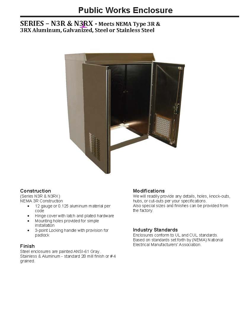 NEMA 3R & 3RX Free Standing and Pad Mount