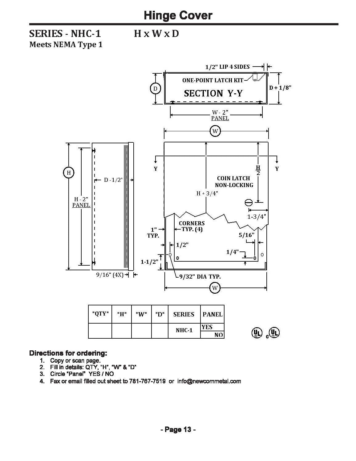 NEMA 1 Hinge Cover Wall Mount Enclosures - Single & Double Door